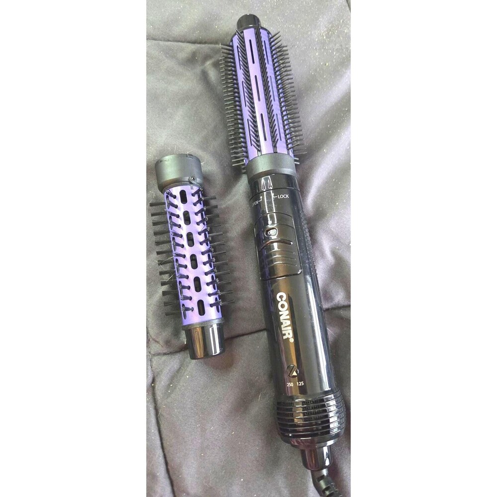 Conair Hot Air Styling Brush 2-in-1  Hair Styler Purple and Black